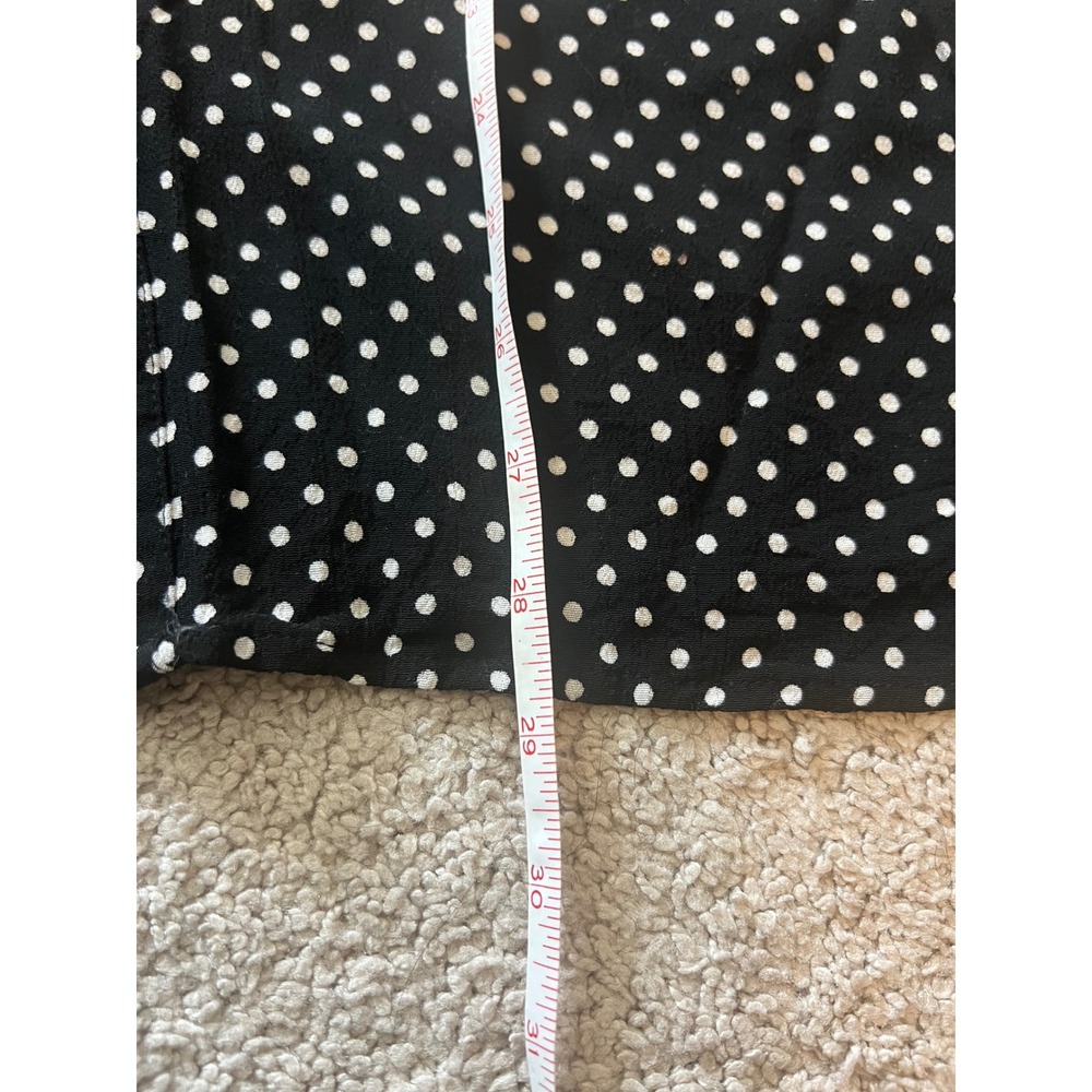 Zara Black White Polka Dot Mini Shirt Dress Size Small - Picture 4 of 5